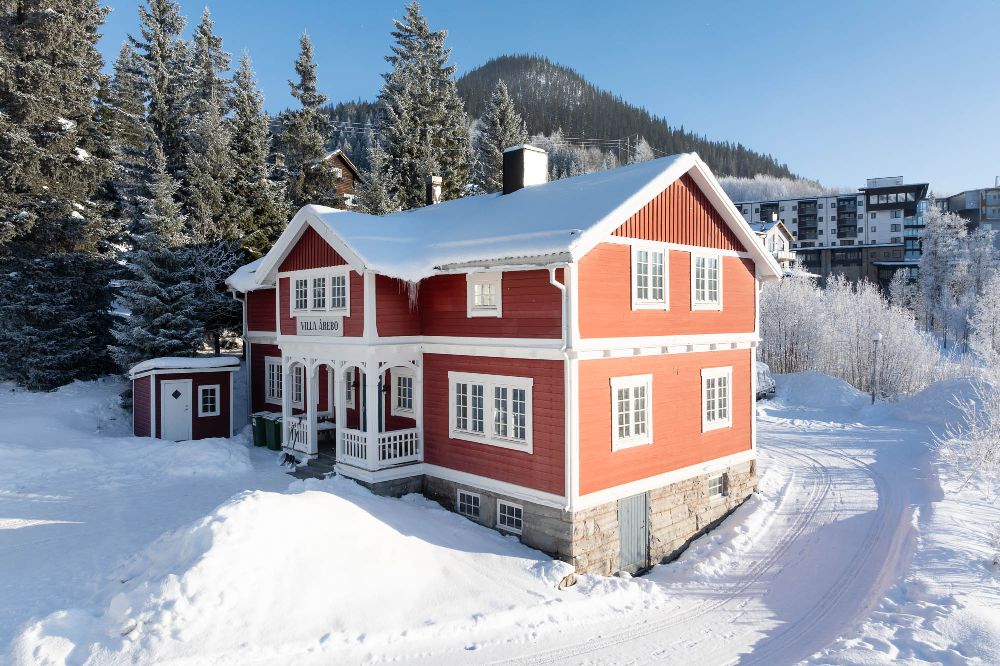 Exteriör, Villa Årebo, stor villa i centrala Åre, boende i Åre Sweden